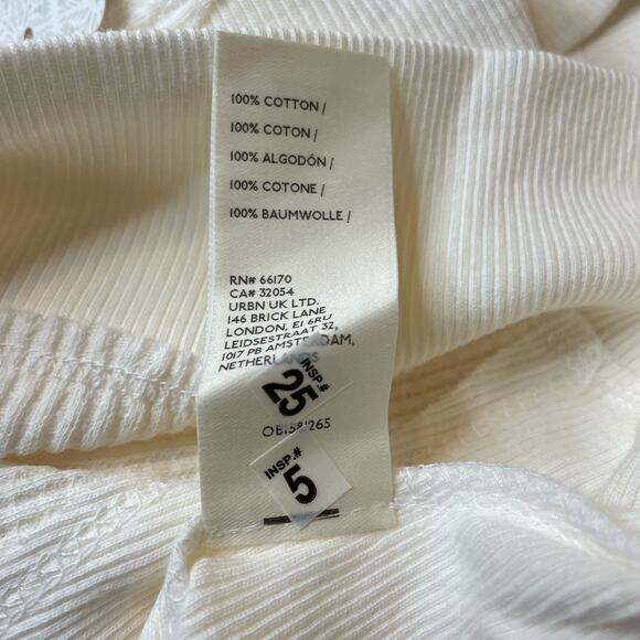 FREE PEOPLE NEW SANTA CLARA BOHO WESTERN COTTON WAFFLE THERMAL ALABASTER MEDIUM - Picture 9 of 11